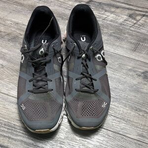 On Clouds Running Charcoal and Black Sneakers Fast Ship Size 10 Women’s